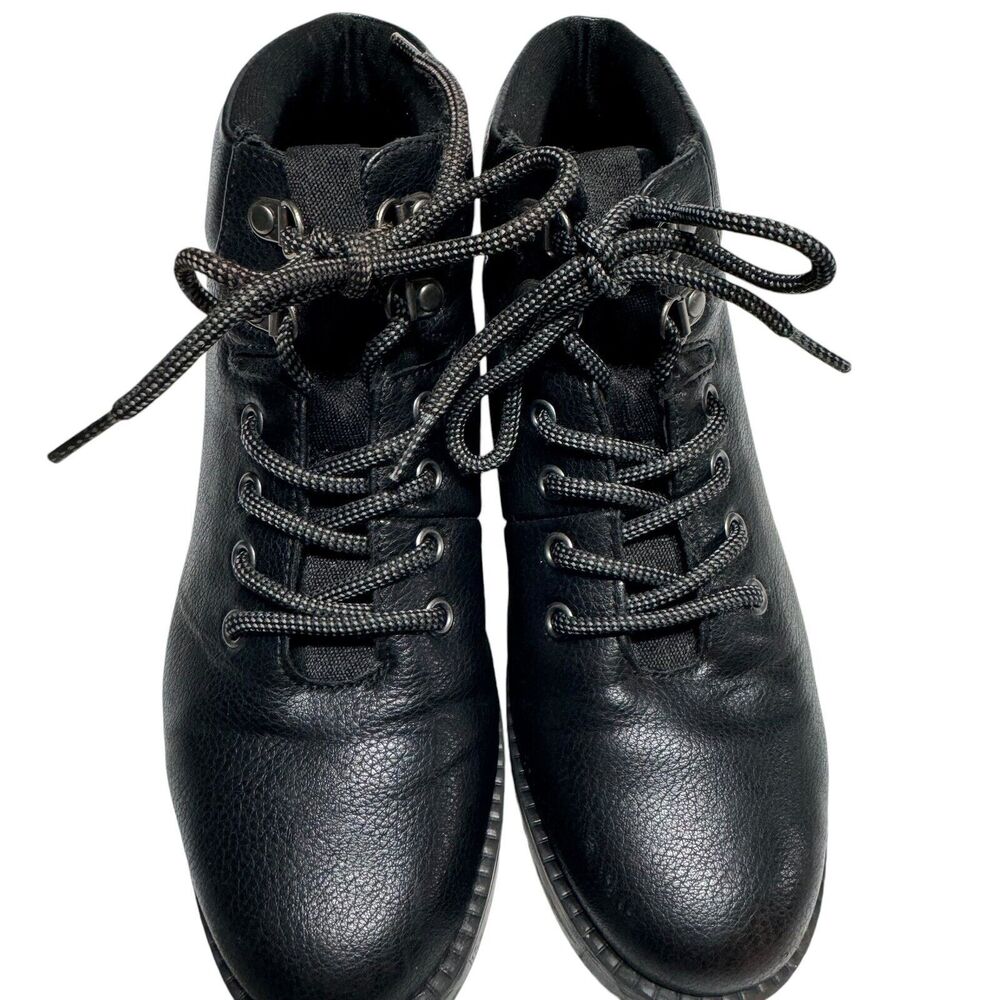 Cliffs by White Mountain Collins Blk Lace Up Ankle Boot Size 6 M - Picture 5 of 10